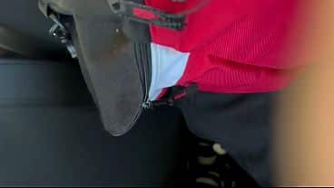 I Can’t Stand the Heat, So I Give My Stepbrother a Blowjob in the Car. What Delicious Semen! – Luna Black