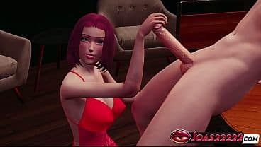 Kallen Anime Girl in Pantyhose Porn Animation – Handjob Big Dick Stroking on Desk, Close-Up Frenulum Licking Fetish, Glory Hole Ending in Cumshot Rule34