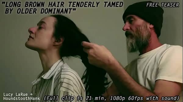 Long Brown Hair Tenderly Tamed by Older Dominant0