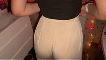 Merry Christmas! New Year’s Eve Pissing Compilation! Close-up of a pussy and dirty pads! POV! FREE!