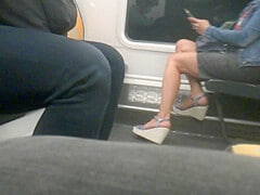 MILF, Hot Legs, Sexy Feet In Wedges Heels