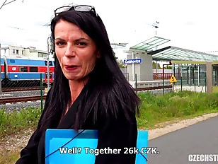 Milf walking on public with vibrator