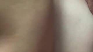 My babysitter gets horny and asks me for a dick while having an intense orgasm