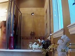 My chubby maternal takes a nice shower