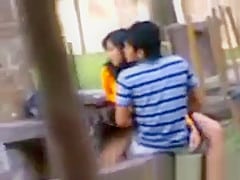 Paki Indian Public Sex On Bench