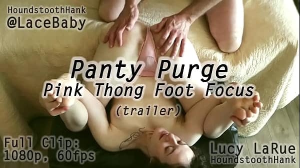 Panty Purge Pink Thong Foot Focus