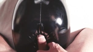 Redheaded milf in latex fucked in prone bone – 4k pov video