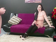 Seductive Raven Teasing Man