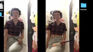 slut in her paint studio