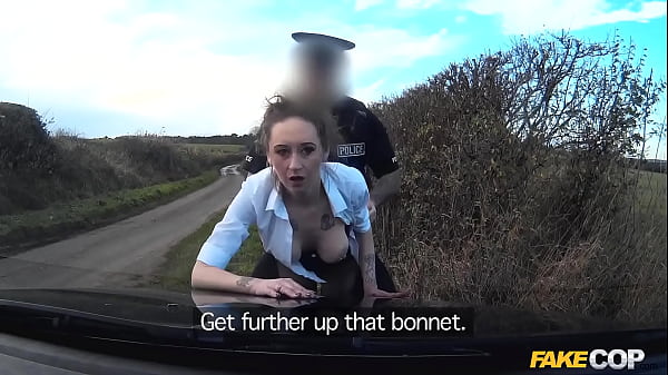 Slutty American MILF in Black Fishnets Fucked by a British Policeman – Fake Cop
