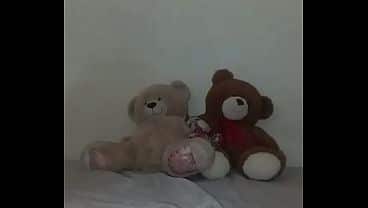 Switch up my non electronic toy bear friends a little before checking to see if I still have more semen for free 1