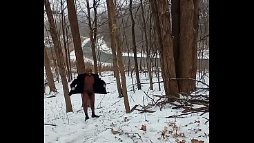 Things I did privately for free in my snowy backyard a little more naked looking around this time of the year last year 3