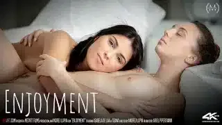 Cute lesbian roommates lick each other’s pussy to wet orgasms