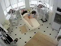 . Beauty salon, waxing pussy and ass Step mom