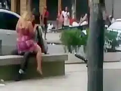 Brazilian lovers have public sex on a very busy street