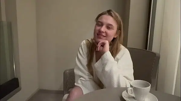 Busty girl fucking with muscular man. Cum on the face.