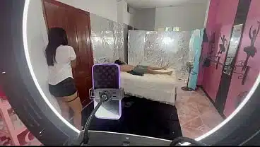 Disgusting fat guy with a small penis fucks two beautiful big-assed women