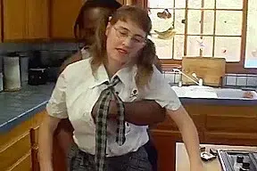 Hot Young Brunette Takes A Load On Her Glasses After Getting Ass Fucked With Tony Eveready