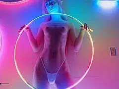 Hula Hoop Dancing And Posing No Sound