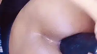 Inserting a Big Dildo in Asshole