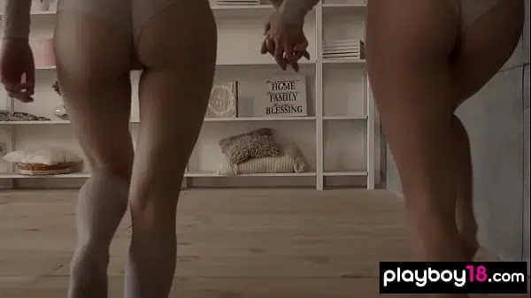 Italian lesbian babe Sophia Lauren discovered her teen GFs flawless body