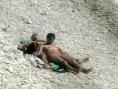 Loose slim babe rides on a throbbing pecker at the beach of Crimea