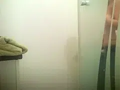Mate’s Step sister undresses in their bathroom