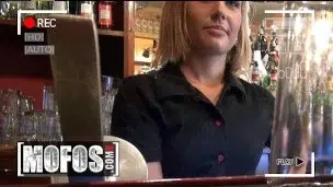 MOFOS – Kinky Blonde Barmaid Rihanna Samuel Sucks A Customer’s Dick Behind The Bar