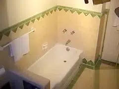 My roommate taking a bath