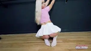 Petite Blonde Starlette Storm Suck A Cock And Gets Banged!