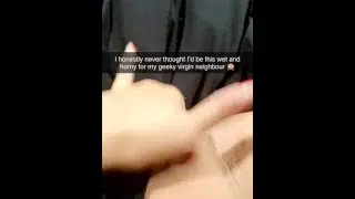 Sexting my geeky virgin neighbor on Snapchat – he turns me on so much that I squirt everywhere!