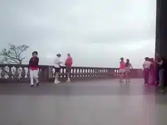 Strong wind uncovers some tempting legs