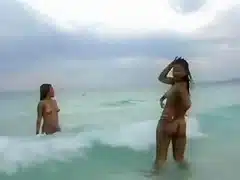 Thai girls having a nude bath