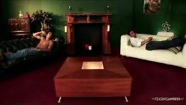 This sexy brunette looks amazing as she is taking two dicks in an intense threesome