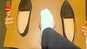 With The Worm: Made Him Cum Under My Teal Sweaty Socks