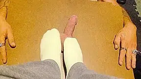 With The Worm: Made Him Cum With My Green Socks