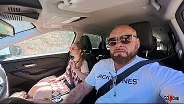 Young sexy girl outdoor fuck with older guy