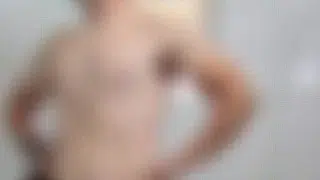 Young stud takes a shower