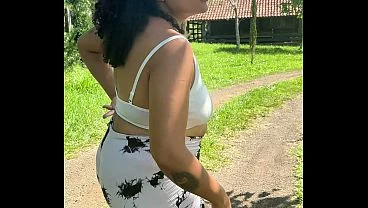 Chubby Latina Farting Outdoors Public Big Ass Loud Rips Nature Gas