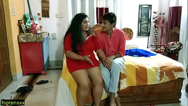 Desi hot big boobs girlfriend shared and anal fuck! Hindi threesome sex