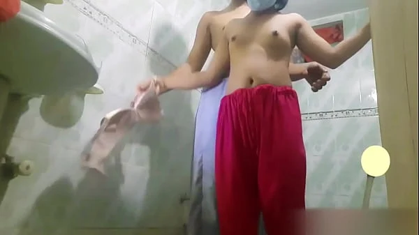 Desi Indian slim girl In Bathroom Early Morning Sex Before Office Work