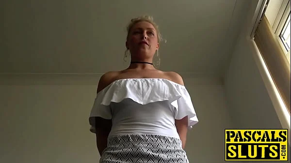 Freaky blonde slut Nova Shields rubbing her horny pussy