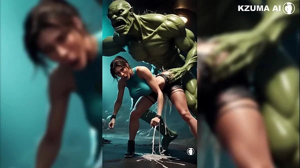 Lara Croft sendo uma puta safada e gostosa – Compilação gerada por AI