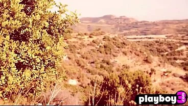 Petite Angel Sway exposing body and cute blonde teen posed for the Playboy