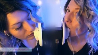 SFW ASMR – DOUBLE EARGASM – Ear To Ear Tingles – PASTEL ROSIE Brain Melting Tingly Ear Licking