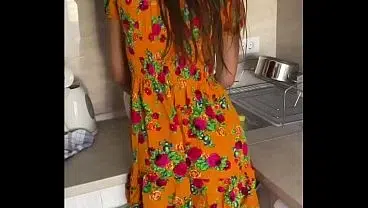 Submissive 18yo Amateur Teen Fucked in her Kitchen