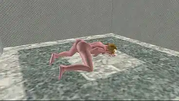 Very Beautiful 18yo Girl Rubs Pussy Doggy & Masturbates with Carrot 3D Cartoon Hentai