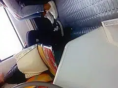 Candid french arab girl in canvas and converse