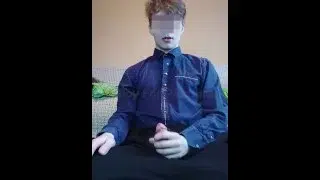 Teen boy cumshot on clothes