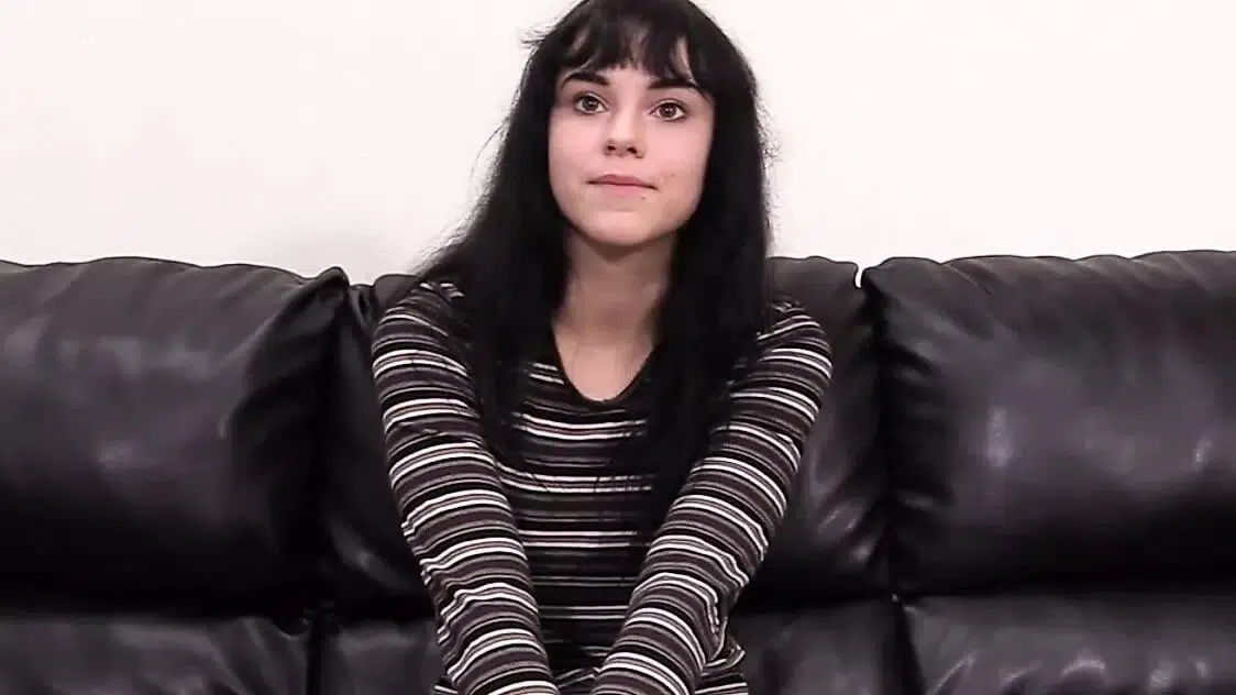 Young Aria casting with big cock anal fuck and eats cum